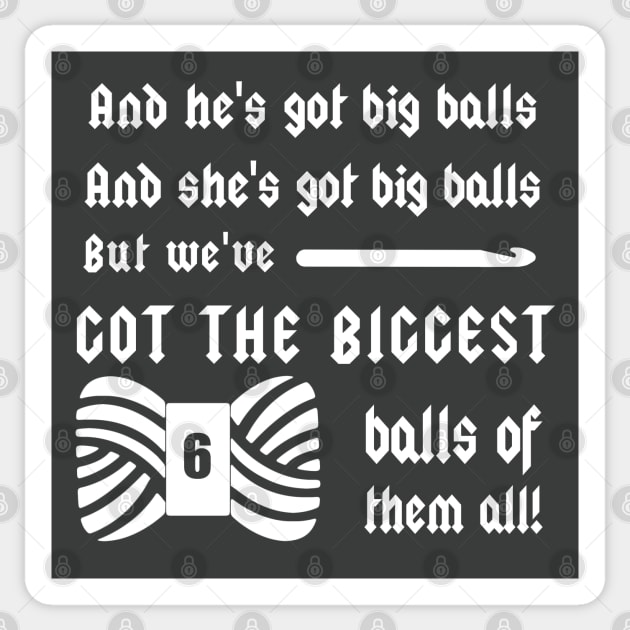 Crochet • Big Balls of Yarn Dark Sticker by craftlove